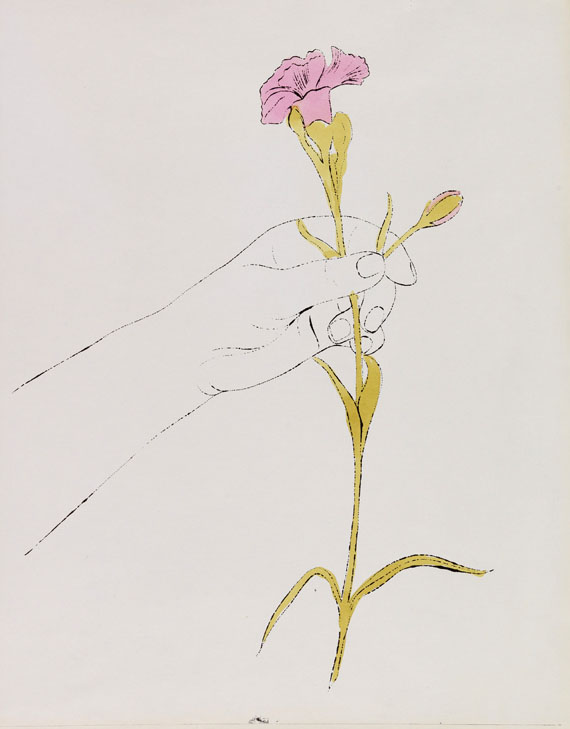 Andy Warhol - Hand and Flowers