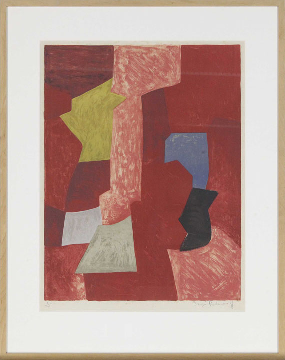 Serge Poliakoff - Composition rouge, jaune et bleue - Rahmenbild