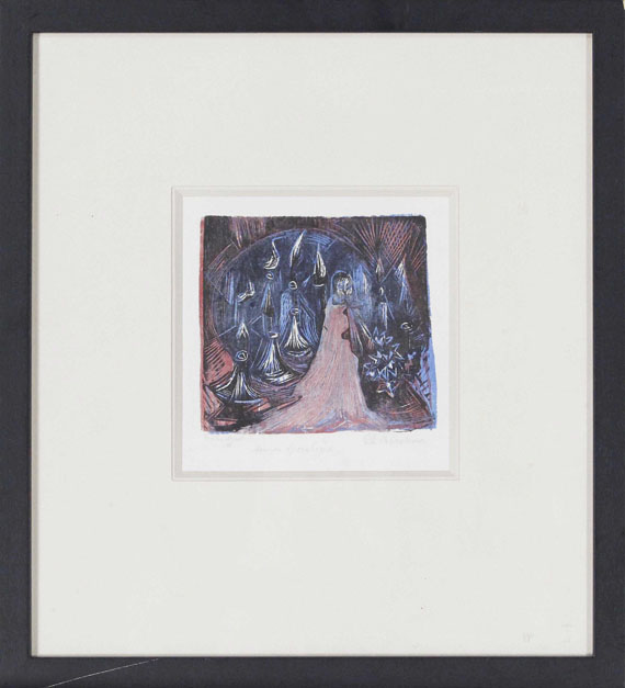 Ernst Ludwig Kirchner - Der Mann mit dem zweischneidigen Schwert. - Vision der sieben Leuchter - Rahmenbild