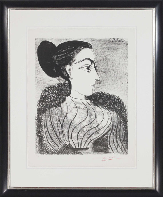 Pablo Picasso - Femme au Chignon (1er état) - Rahmenbild