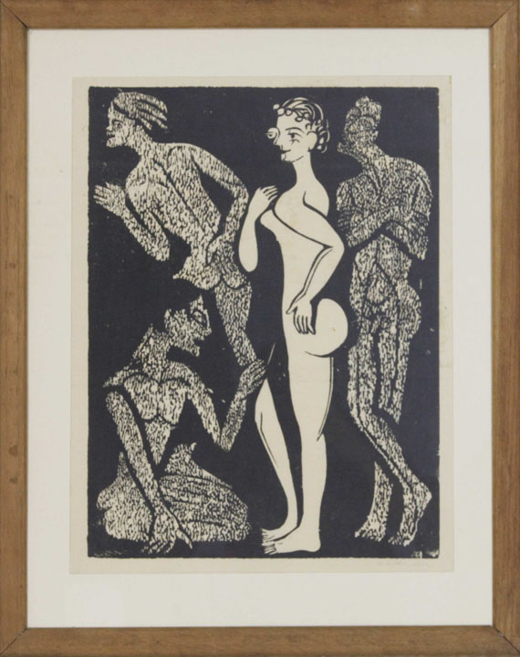 Ernst Ludwig Kirchner - Die Frau und die Männer - Rahmenbild