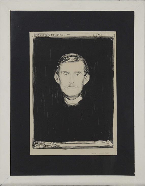 Edvard Munch - Selbstbildnis - Rahmenbild