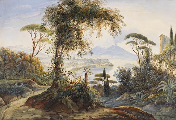 Wolfensberger - Ansicht von Neapel mit dem Golf und dem Vesuv im Hintergrund
