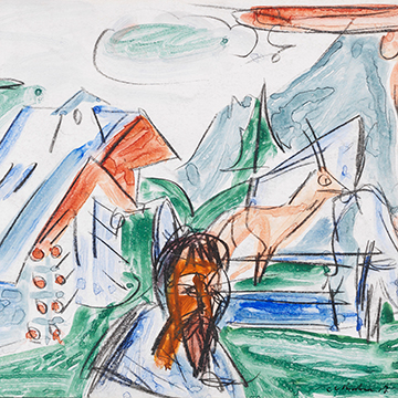 Ernst Ludwig Kirchner. Bauer auf der Alp. 1917.