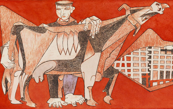 Heinrich Campendonk - Mann mit roten Kühen - Weitere Abbildung