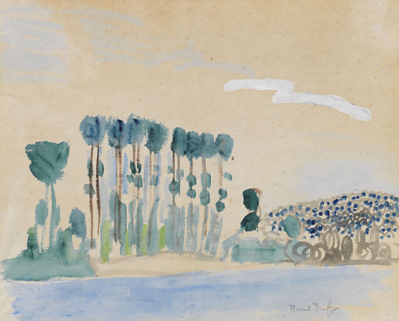 Raoul Dufy - Ohne Titel ("Bäume vor Wasser")