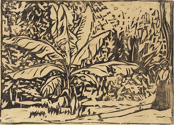 Ernst Ludwig Kirchner - Musapflanze im Park (Bürgerwiese in Dresden)