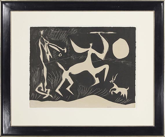 Pablo Picasso - Centaure dansant, fond noir