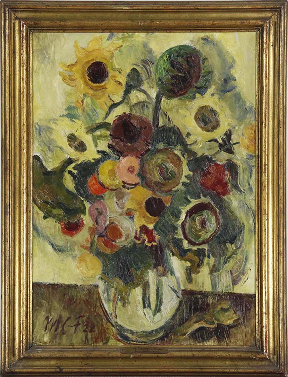 Maria Caspar-Filser - Sonnenblumen - Rahmenbild