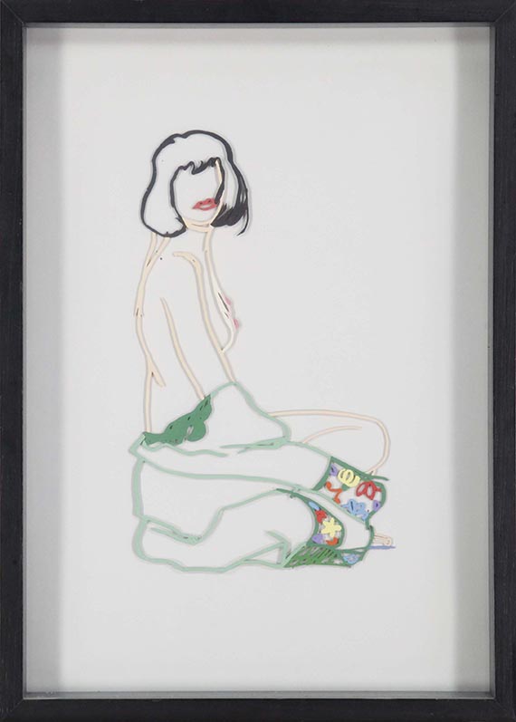 Tom Wesselmann - Monica Sitting Robe Half Off - Rahmenbild