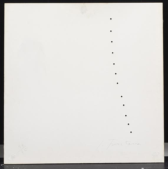 Lucio Fontana - Teatrino (weiß I) - Rückseite