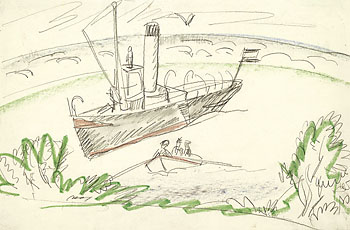 Ernst Ludwig Kirchner - Dampfer und Boot