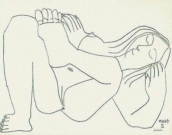 Pablo Picasso - 2 Bll. Schlafende Akte