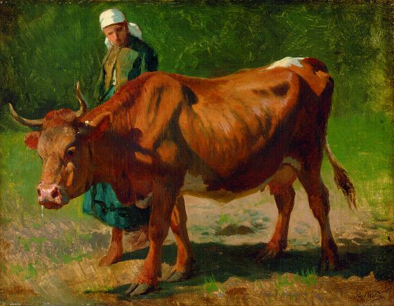 Paul Weber - Bäuerin mit Kuh