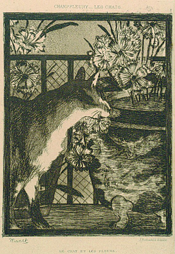 Edouard Manet - Le chat et les fleurs