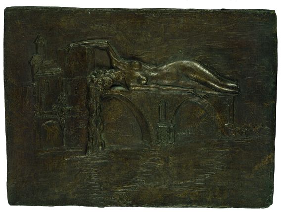 Man Ray - 2 Reliefs: Femme et Poisson. Femme sur le pont