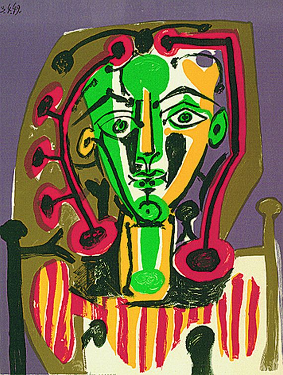 Pablo Picasso - Figure au Corsage rayé