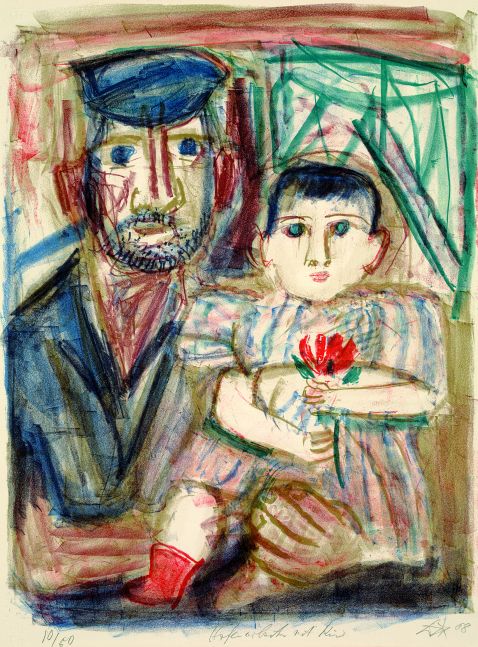 Otto Dix - Hafenarbeiter mit Kind