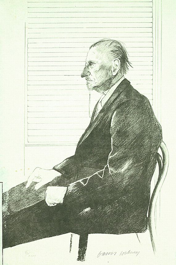 David Hockney - Portrait of Felix H. Man (The print collector)
