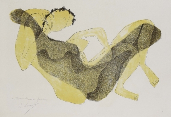 Henri Laurens - Femme allongée au bras levé