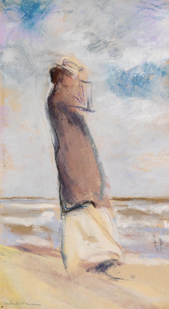 Max Liebermann - Dame mit Hut am Meer