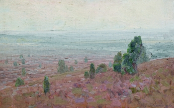 Friedrich Schwinge - 2 Gemälde: Heidelandschaften