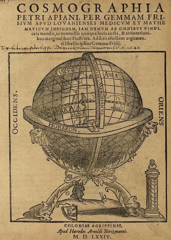 Peter Apian - Cosmographia. 1574.