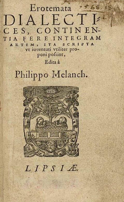 P. Melanchthon - Erotemata dialectices. 1584.