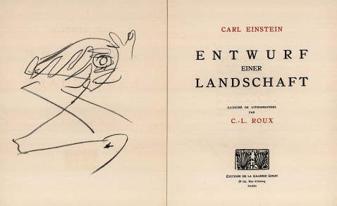 Carl Einstein - Entwurf einer Landschaft. 1930.