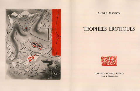 André Masson - Trophées érotiques. 1962