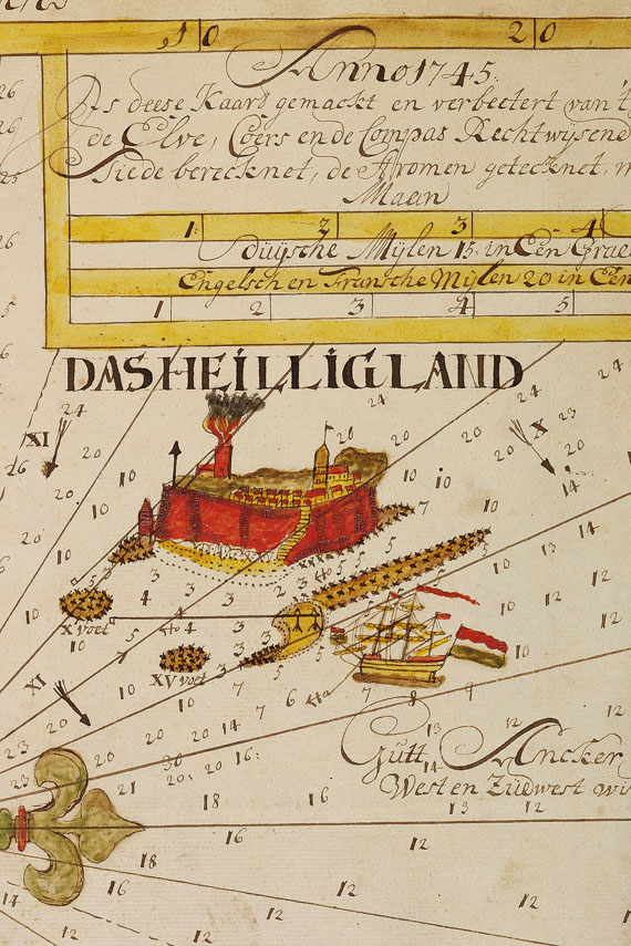Manuskriptkarten - Manuskriptkarte von der Helgoländer Bucht (ohne Titel).