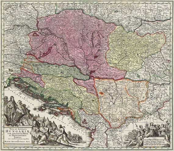 Europa - Landkarten überwieg. von Frankreich, Deutschland und Osteuropa.