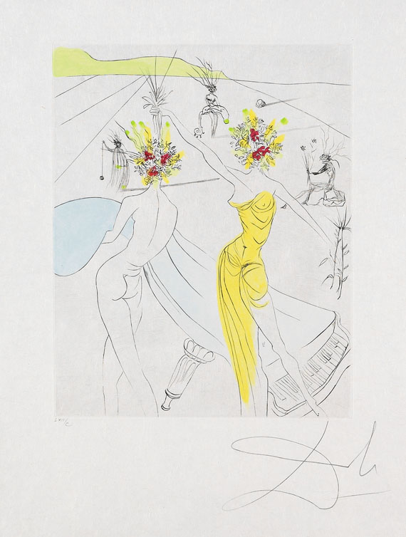 Salvador Dalí - Femme-fleurs au Piano