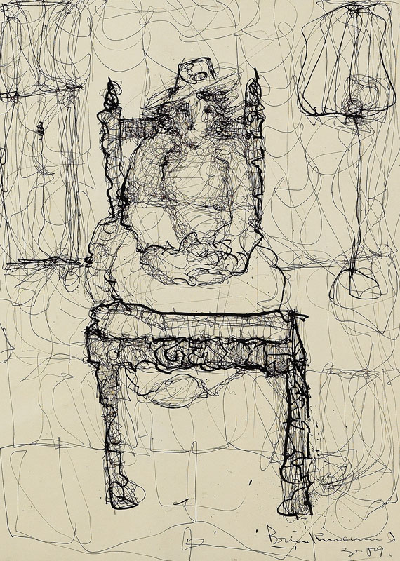 Enrique Brinkmann - Mädchen auf einem Stuhl sitzend