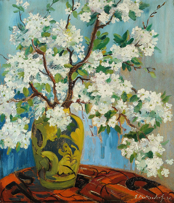 Franz Heckendorf - Blütenzweige in einer Vase