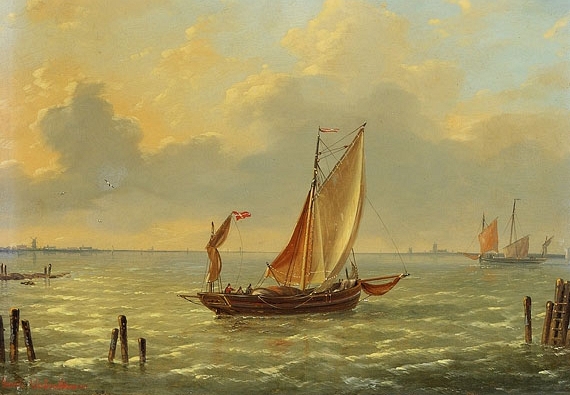 Louis Verboeckhoven - In der Art von - Dänisches Fischerboot