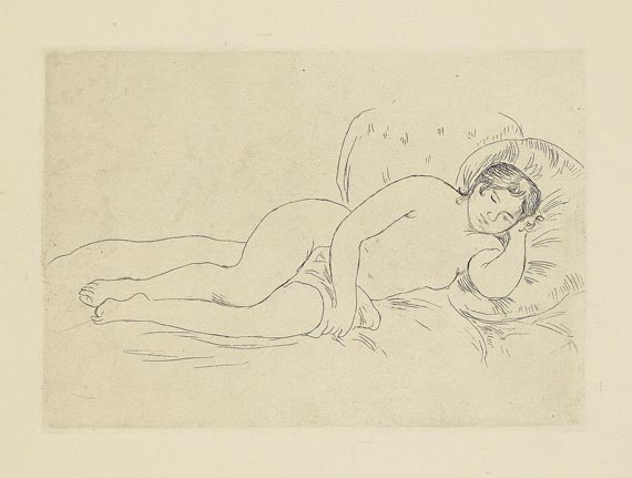 Pierre-Auguste Renoir - Femme nue couchée (tournée à droite), 2e planche