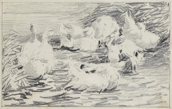 Alexander Koester - Sieben sich putzende Enten