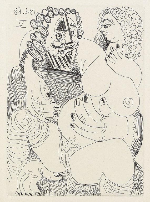 Pablo Picasso - Grosse postituée sur les genoux d
