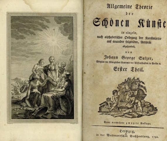 J. G. Sulzer - Allg. Theorie der Schönen Künste, 4 Bde. 1792-94.