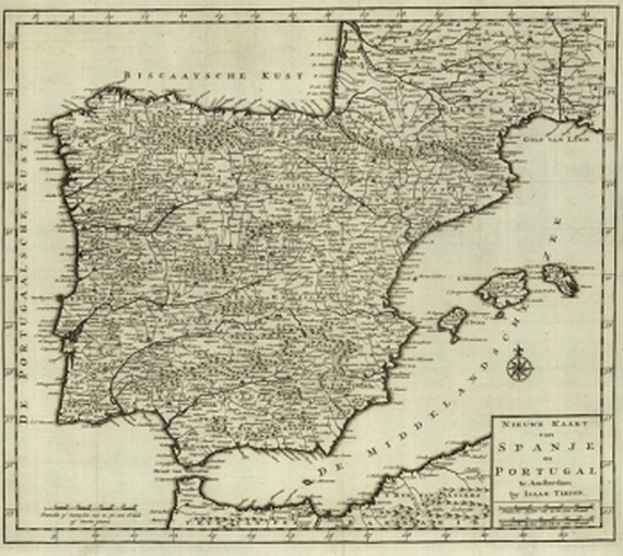 Spanien - 6 Bll. Karten von Spanien und Portugal.