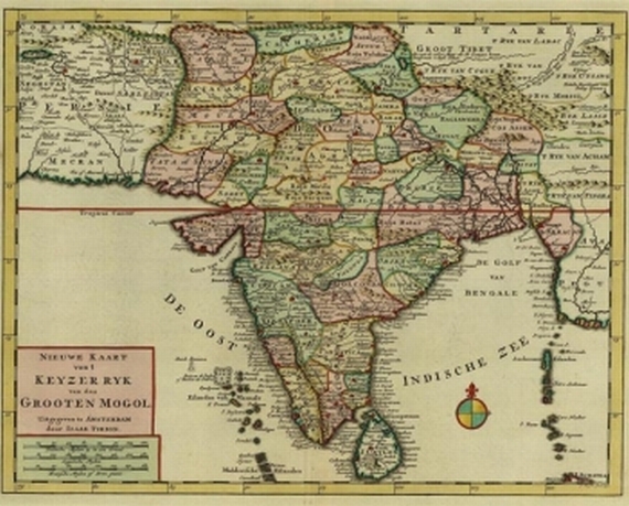 Asien - 5 Bll. Karten von Indien, China und Rußland.