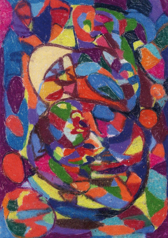 Adolf Hölzel - Komposition in Rot, Blau und Gelb