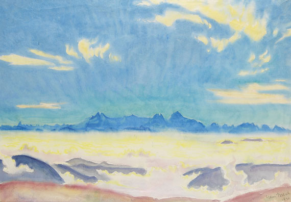 Hans Brasch - Gebirgskette über den Wolken