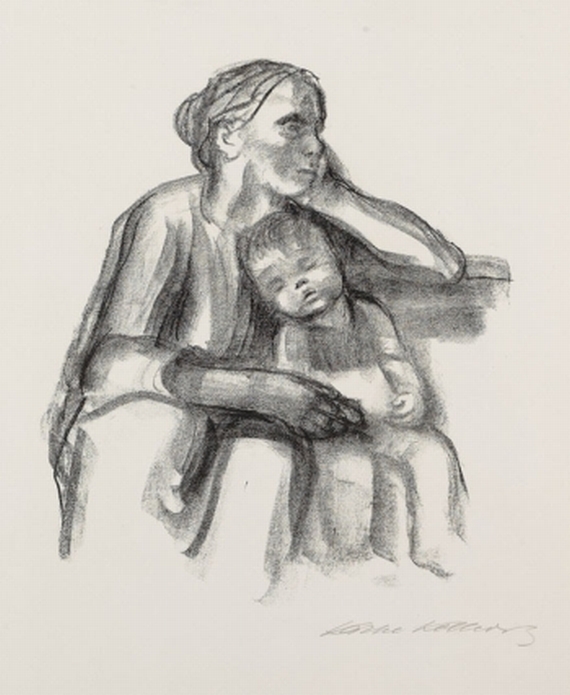 Käthe Kollwitz - Arbeiterfrau mit schlafendem Jungen