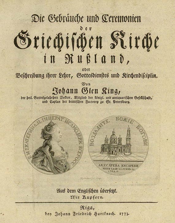 Johann Glen King - Gebräuche und Ceremonien. 1773