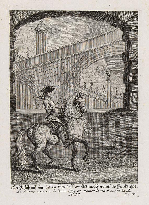 Johann Elias Ridinger - Vorstellung... Schul- und Campagne Pferden. 1760