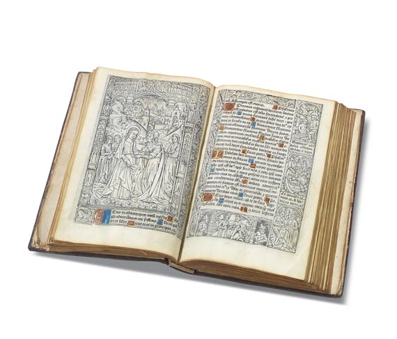 Stundenbuch - Lat. Stundenbuch auf Pergament. Paris 1498.