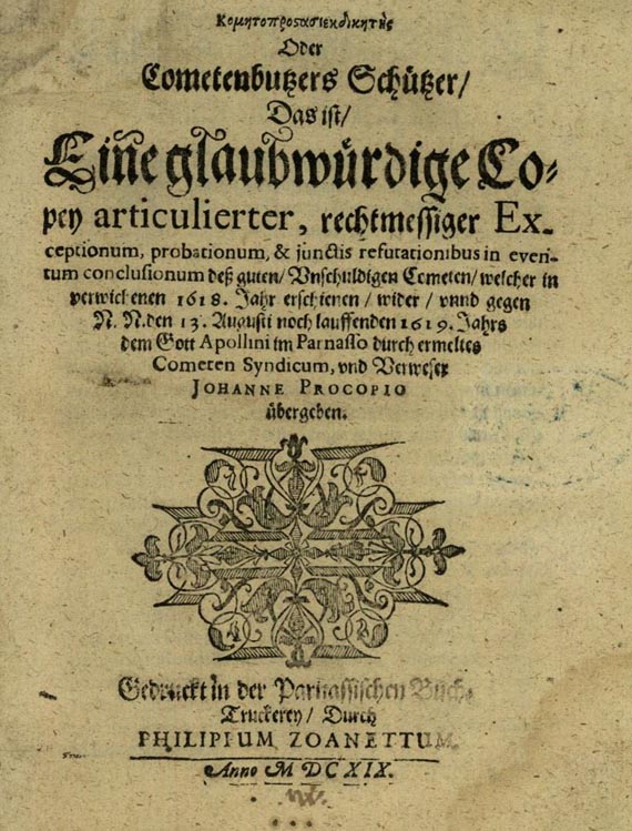 Friedrich Grick - Cometenbutzers Schützer. 1619