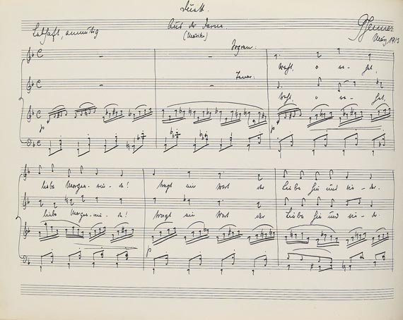 Gustav Jenner - G. Jenner, Duette (Musikmanuskript). 1912.